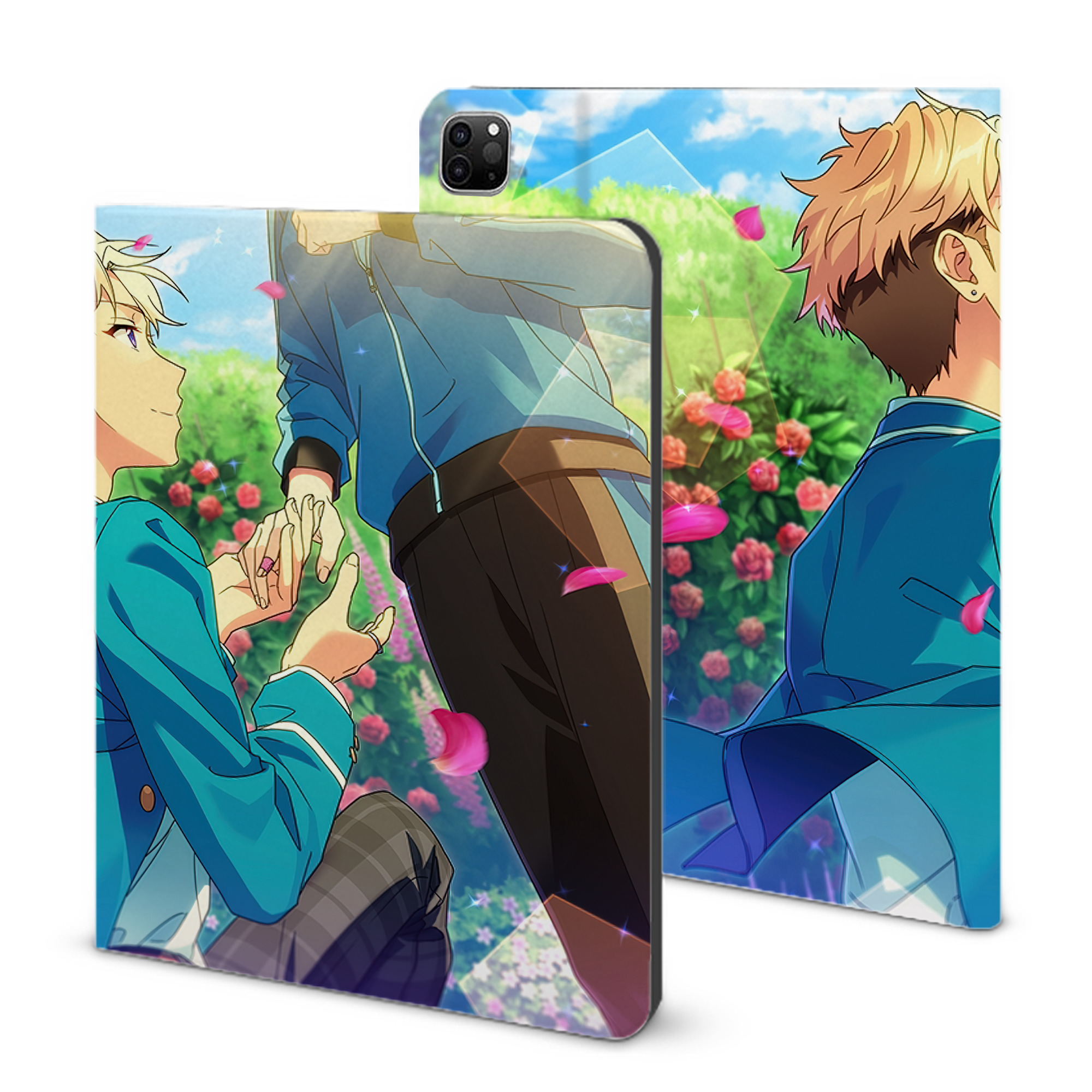 （画像用） あんさんぶるスターズ! Ensemble Stars IPad ケース ブック型 PUレザー TPU 耐衝撃 軽量 薄型 ペン収納なし 全面保護 IPad 各モデル対応